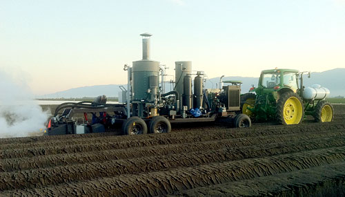 Soil Sterilizer Steamer - Reiter has developed the first deep bed steamer to cleanse the soil, eradicating weeds, pests and microbes.