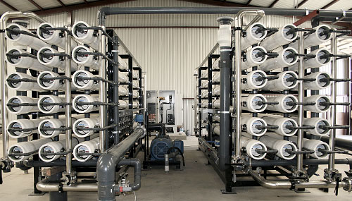 Reverse osmosis systems are used to reduce salt content in our water.